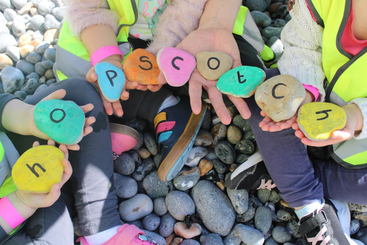 Earth week rock painting