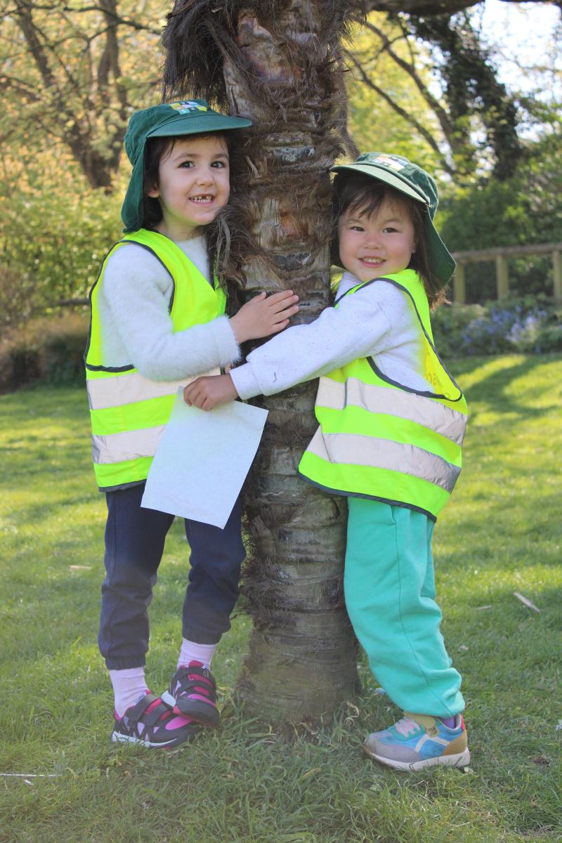 Earth week tree hug